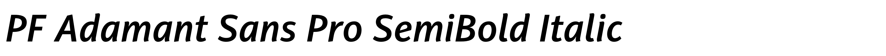 PF Adamant Sans Pro SemiBold Italic